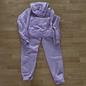 Aritzia Tna Cozy Fleece Sweatsuit (pink) size small